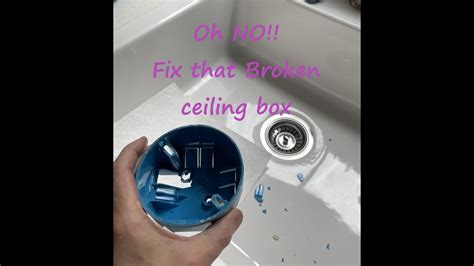 replace plastic ceiling box without opening